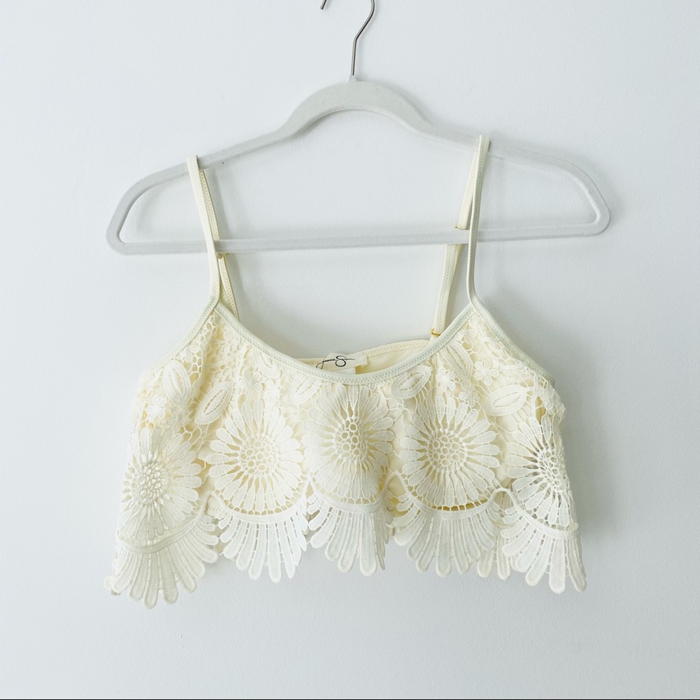 Jessica Simpson Festival Eyelet Lace Swim Top
